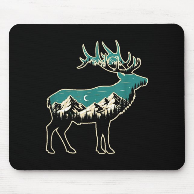 American Elk Lover Dad Retro Hunting  Musmatta (Framsidan)