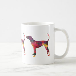 American English Coonhound Geometric Silhouette Kaffemugg