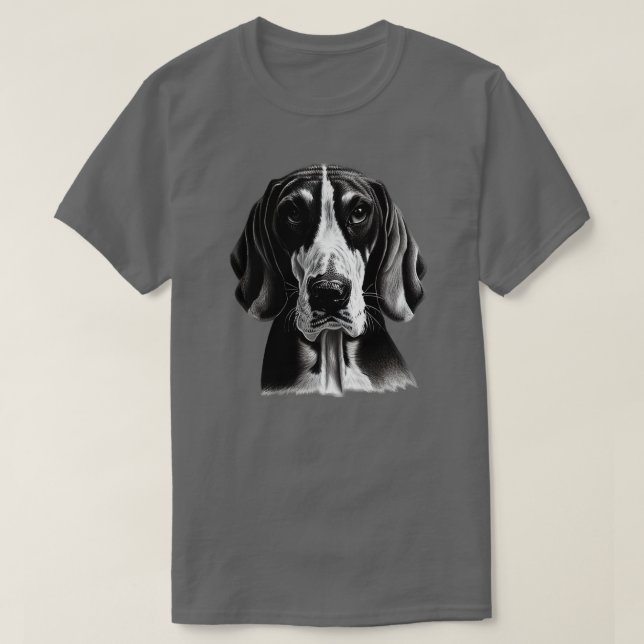 American English Coonhound Hund T Shirt (Design framsida)