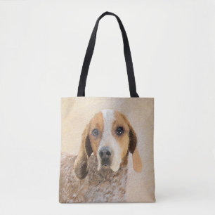 American English Coonhound-målning - Hundkonst Tygkasse
