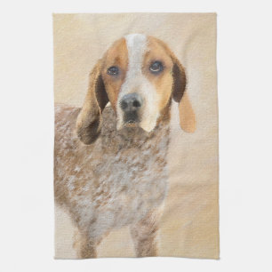 American English Coonhound Painting - Hund Art Kökshandduk