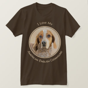 American English Coonhound Painting - Hund Art T Shirt