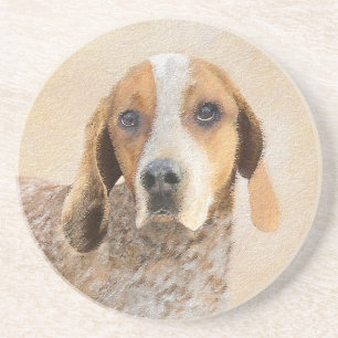 American English Coonhound Painting - Hund Art Underlägg