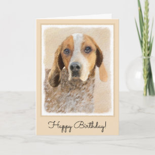 American English Coonhound Painting - Original Art Kort