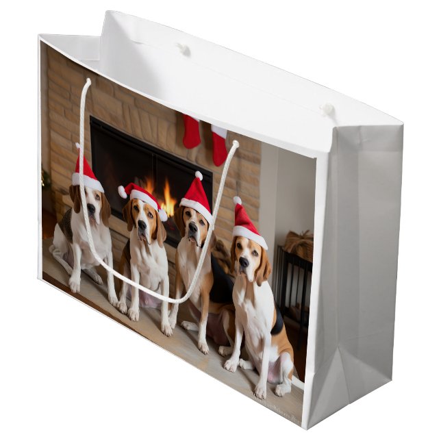 American English Foxhound Fireplace jul (Framsidan Vinklad)