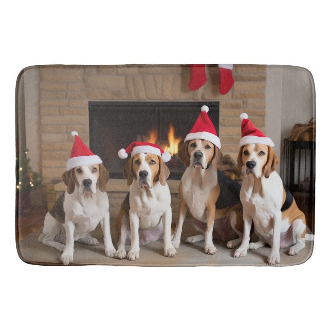 American English Foxhound Fireplace jul Badrumsmatta (Framsidan)