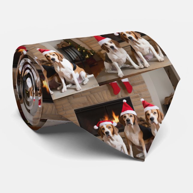 American English Foxhound Fireplace jul Slips (Rullad)