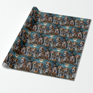 American English Foxhound Halloween Kuslig  Presentpapper