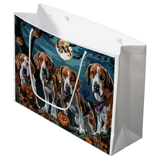 American English Foxhound Halloween Spooky (Framsidan Vinklad)