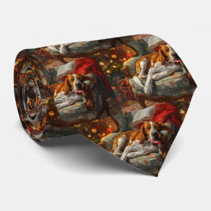 American English Foxhound Hund jul Festive Slips