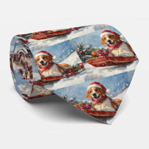 American English Foxhound i släde jul Slips