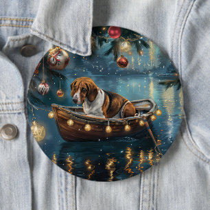 American English Foxhound jul Festive Voyage Knapp