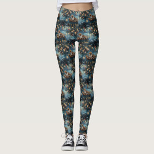 American English Foxhound jul Festive Voyage Leggings