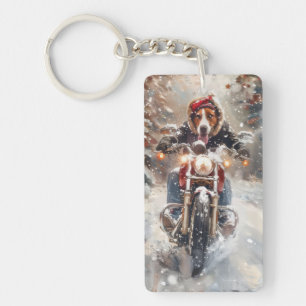 American English Foxhound Riding Bike jul