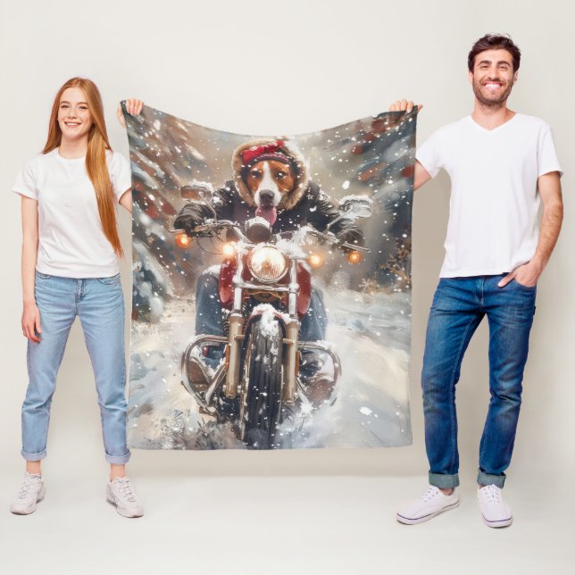 American English Foxhound Riding Bike jul Fleecefilt (På plats)