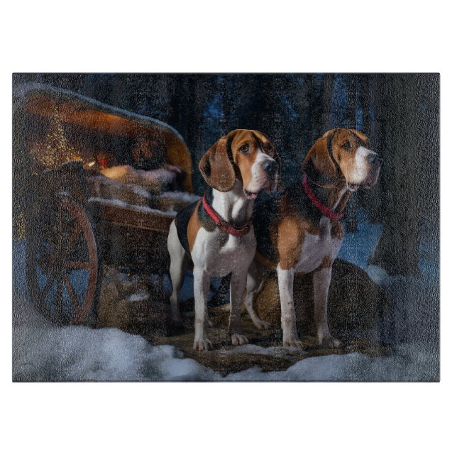 American English Foxhound Snowy Sleigh-jul (Framsidan)