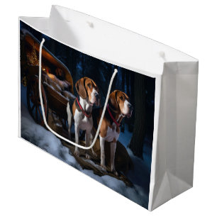 American English Foxhound Snowy Sleigh-jul
