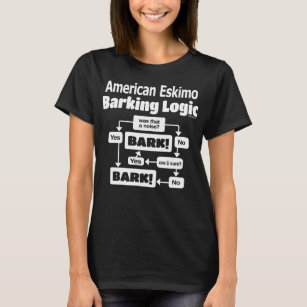 American Eskimo Barking Logic T Shirt