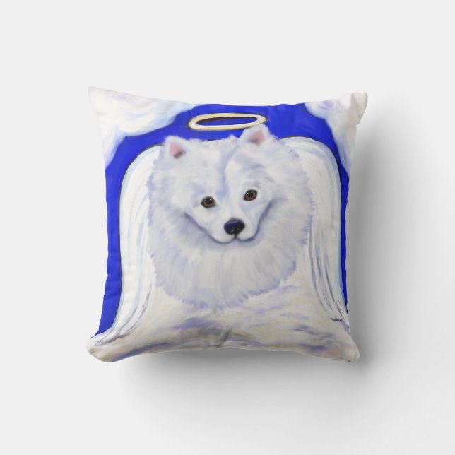 American Eskimo Dog Ängel Kudde (Framsida)