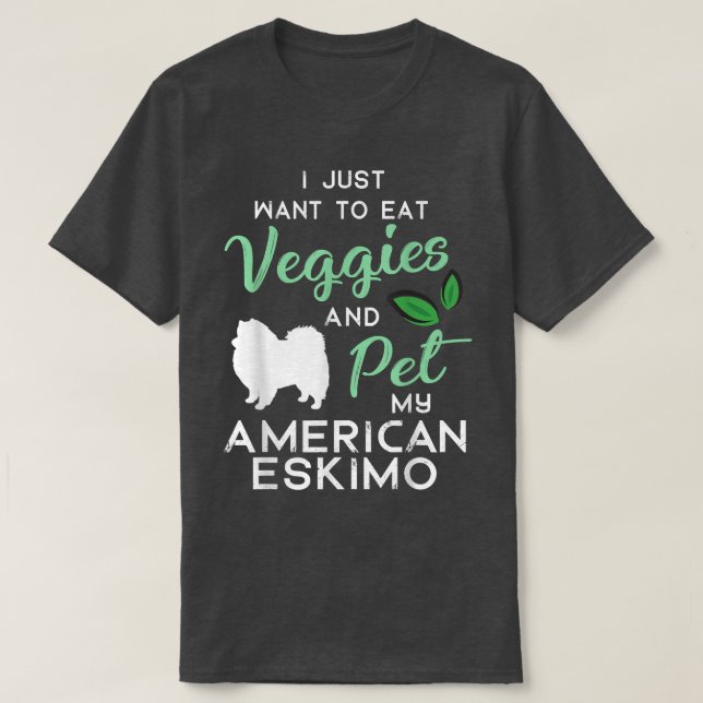American Eskimo Dog Cigar lover owner Xmas Birthda T Shirt (Design framsida)