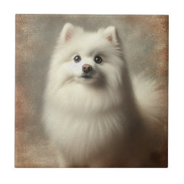 American Eskimo Dog Kakelplatta
