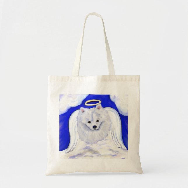 American Eskimo Hund Angel Tygkasse (Framsidan)