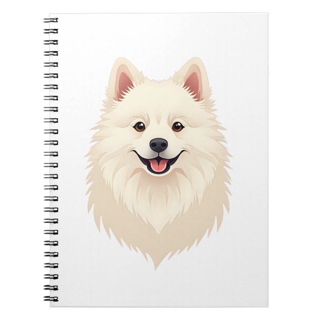 American Eskimo Hund Anteckningsbok (Framsidan)