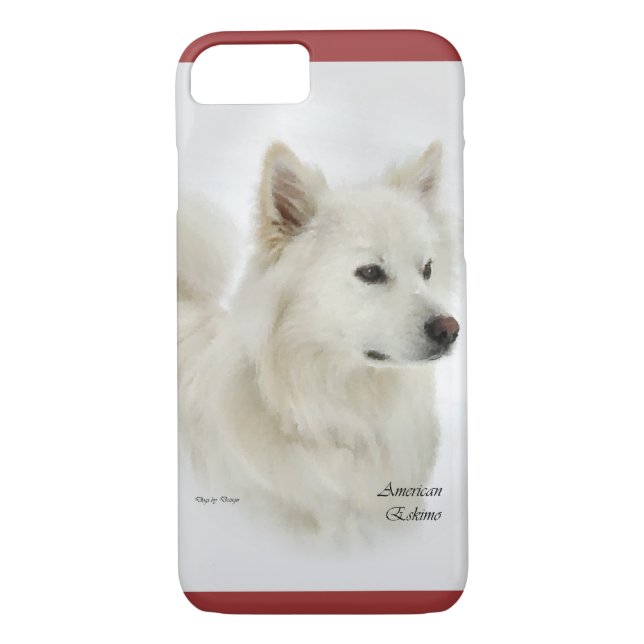 American Eskimo Hund Art Case-Mate iPhone Skal (Baksida)