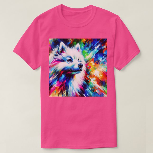 American Eskimo Hund Art T Shirt (Design framsida)