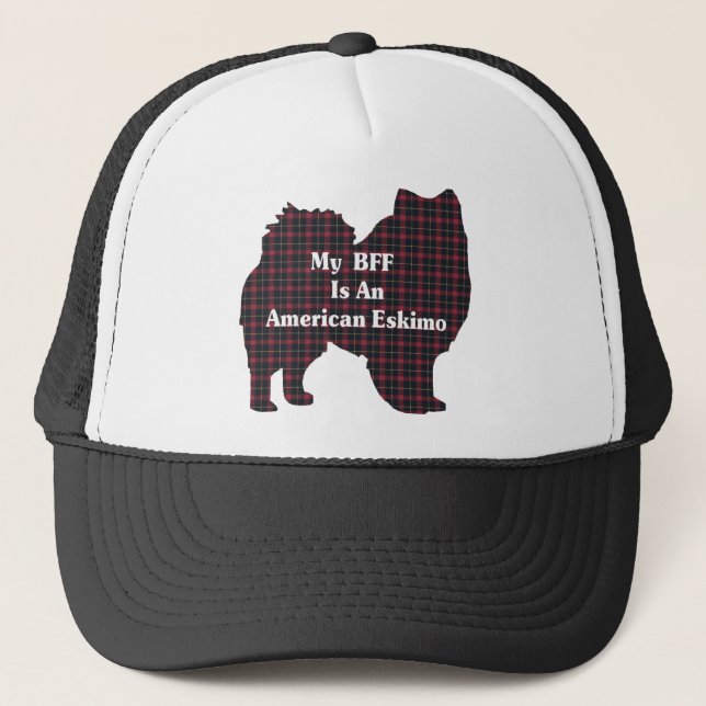 American Eskimo Hund BFF Hat Truckerkeps (Framsida)