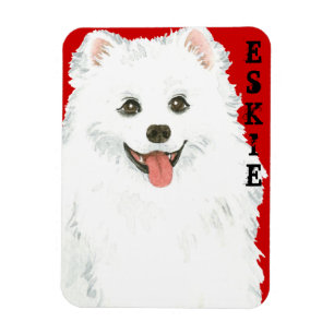 American Eskimo Hund Block Magnet