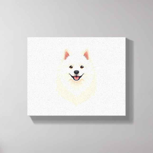 American Eskimo Hund Canvastryck (Framsida)