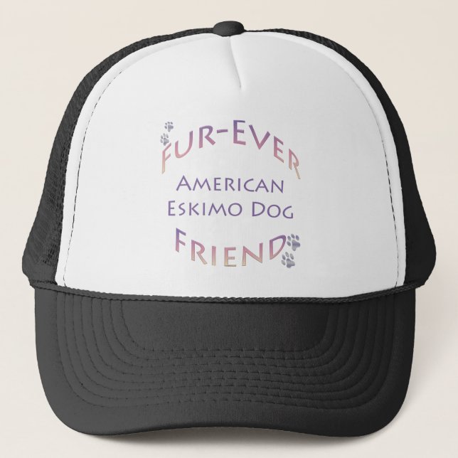 American Eskimo Hund Furever Truckerkeps (Framsida)