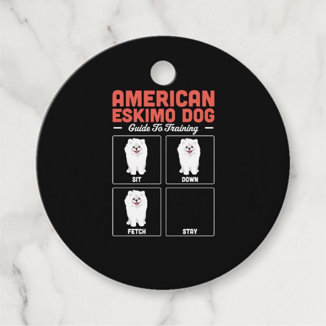 American Eskimo Hund Guide to Training Gåvor Etiketter (Framsida)