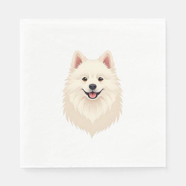 American Eskimo Hund Pappersservett (Framsidan)