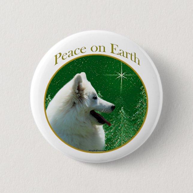 American Eskimo Hund Peace Knapp (Framsida)