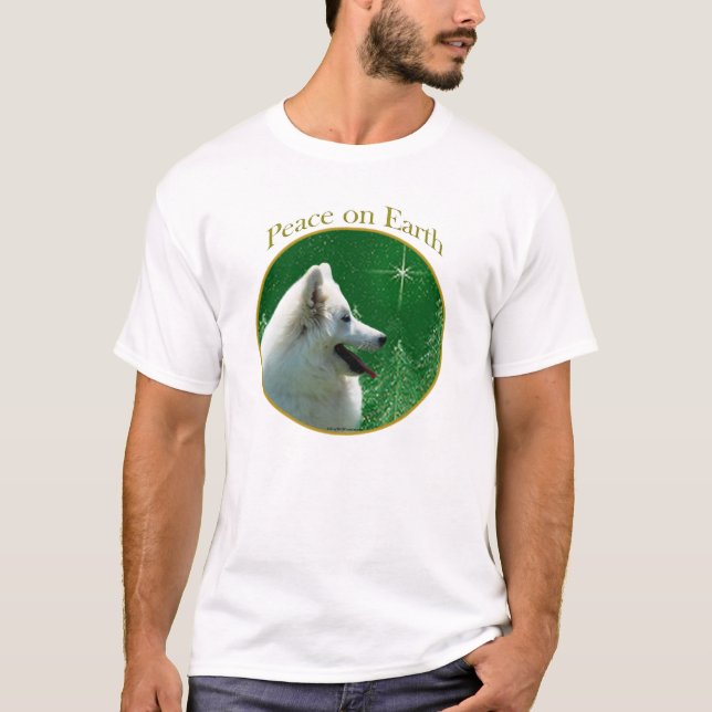 American Eskimo Hund Peace T-shirt (Framsida)