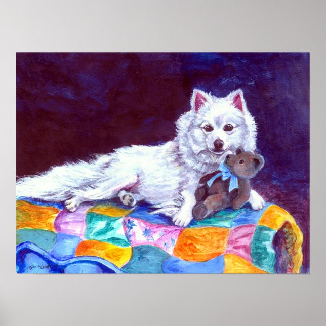 American Eskimo Hund Print Poster (Framsidan)