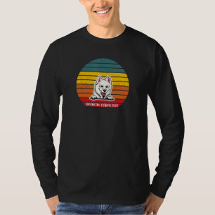 American Eskimo Hund Retro Vintage Colorful Sunset T Shirt