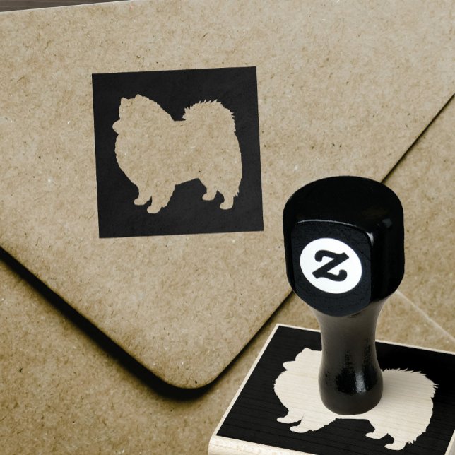 American Eskimo Hund Silhouette Eskie Stämpel (Skapare uppladdad)