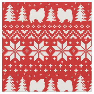 American Eskimo Hund Silhouettes Eskies jul Tyg