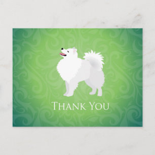 American Eskimo Hund Tack Design Vykort