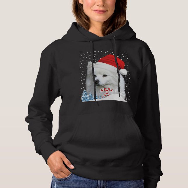 American Eskimo Hund Ugly jul Sweater Santa H T Shirt (Framsida)