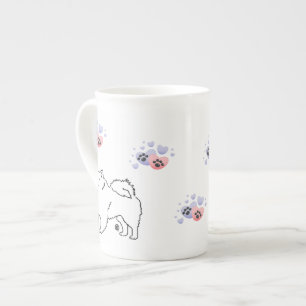 American Eskimo Hundar Benporslin Mugg