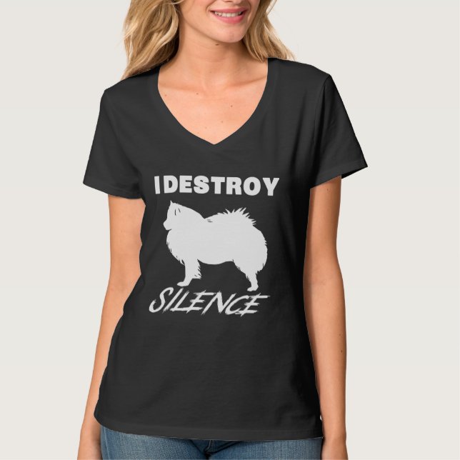 American Eskimo   I Destroy Silence T Shirt (Framsida)