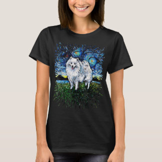 American Eskimo Japanese Spitz Starry Night Dog Ar T Shirt
