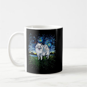 American Eskimo Japansk Spitz Starry Night Hund Ar Kaffemugg