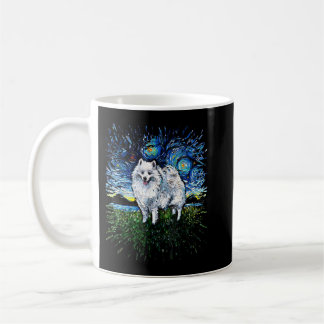American Eskimo Japansk Spitz Starry Night Hund Ar Kaffemugg