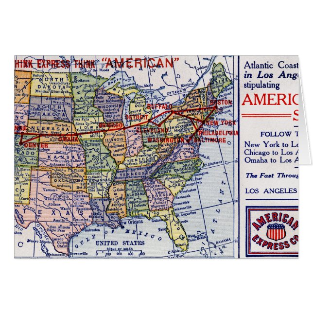 AMERICAN EXPRESS SÄNDNING HÄLSNINGSKORT (Framsidan Horizontal)