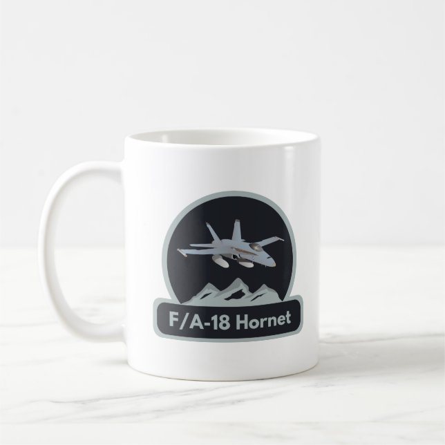 American F/A-18 Jet Fighter Kaffemugg (Vänster)